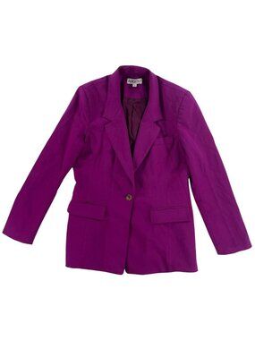 Argent Magenta Blazer Single Button Closure Long Sleeve Women's Sz 12 EXCELLENT